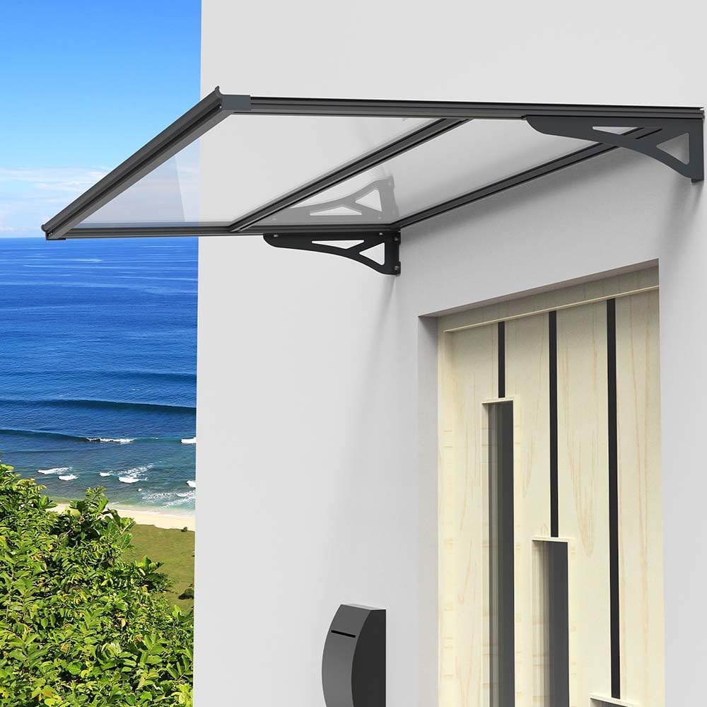 SCHARTEC Aluminium-Vordach W1200/W1400 als Haustürvordach 120 oder 140 cm | schützt auch bei extreme