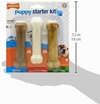 Nylabone Kauspielzeug für Welpen Starter Kit 3 Stück (1er Pack), 3 Stück (1er Pack)
