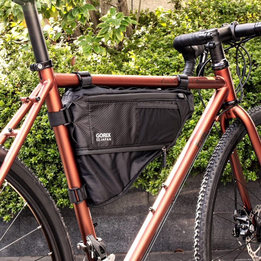 GORIX Fahrrad Dreieck Tasche Rahmentasche Oberrohrtasche Erweiterbar 3.5L Wasserdicht Radfahren Renn