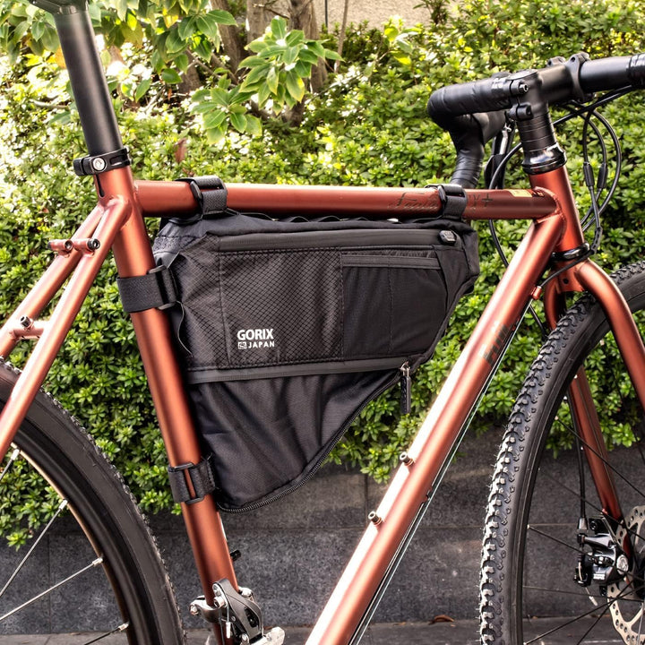 GORIX Fahrrad Dreieck Tasche Rahmentasche Oberrohrtasche Erweiterbar 3.5L Wasserdicht Radfahren Renn