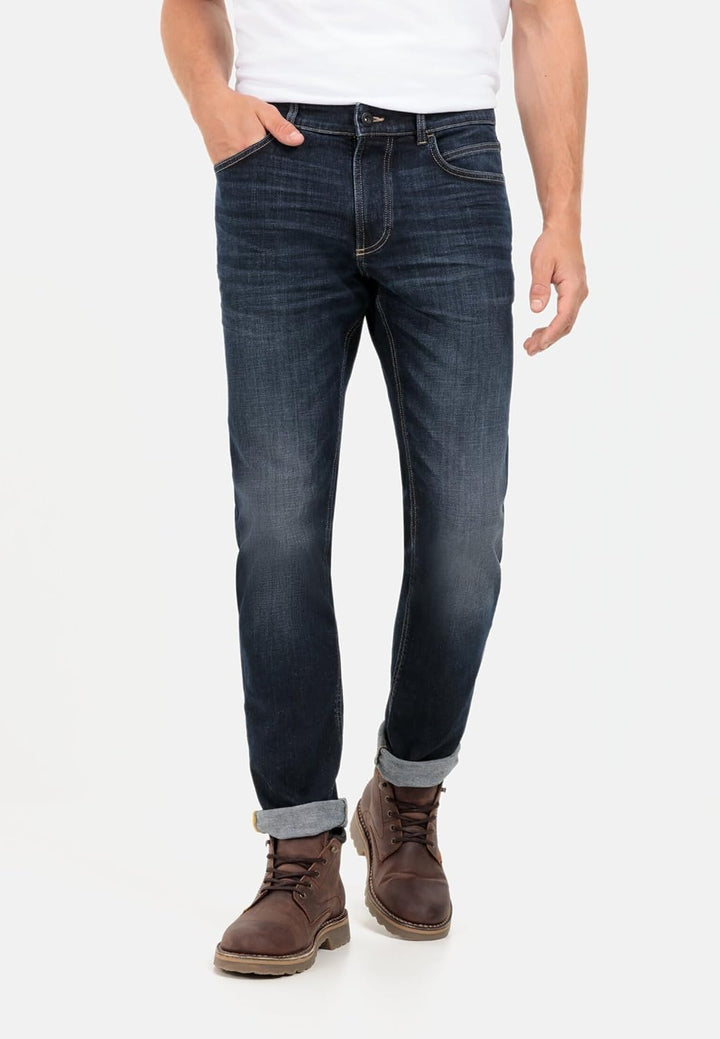 camel active Herren Regular Fit fleXXXactive® Jeans 33W / 30L Blau, 33W / 30L Blau