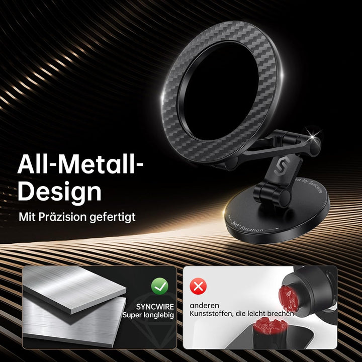 SYNCWIRE Handyhalterung Auto für MagSafe Autohalterung Magnet [Flexible DREI Achsen] Magnetische Han