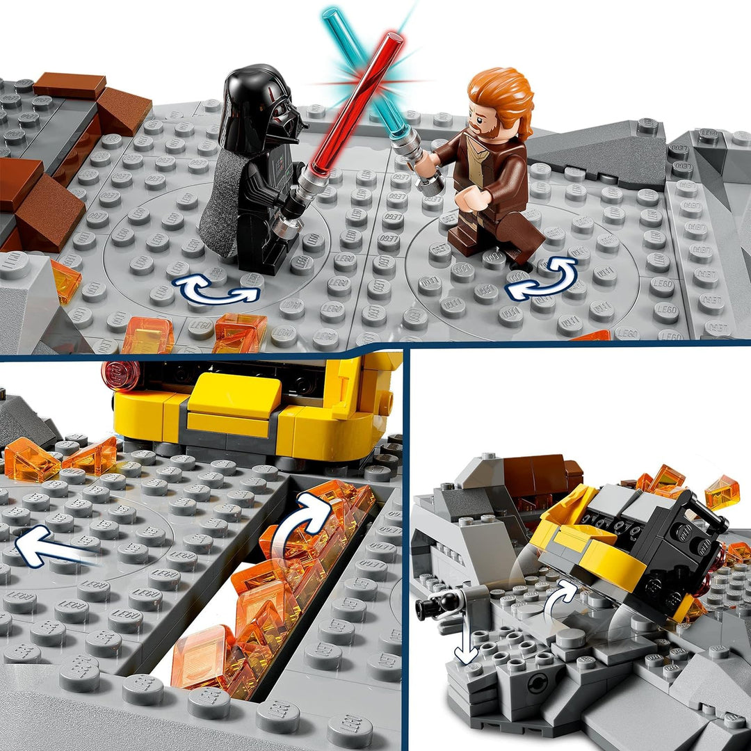 LEGO 75334 Star Wars Obi-Wan Kenobi vs. Darth Vader, Spielset mit Duell-Plattformen und Minifiguren,
