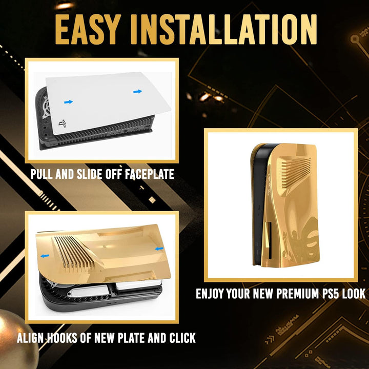 ElitePlay PS5-Frontplatte mit Kühlungsöffnungen, gebogen, Ersatzplatten, Zubehör für Playstation 5 D