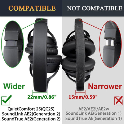 SOULWIT Ersatz Kopfband Headband für Bose QuietComfort 25(QC25)/SoundLink Around-Ear II(SoundLink AE