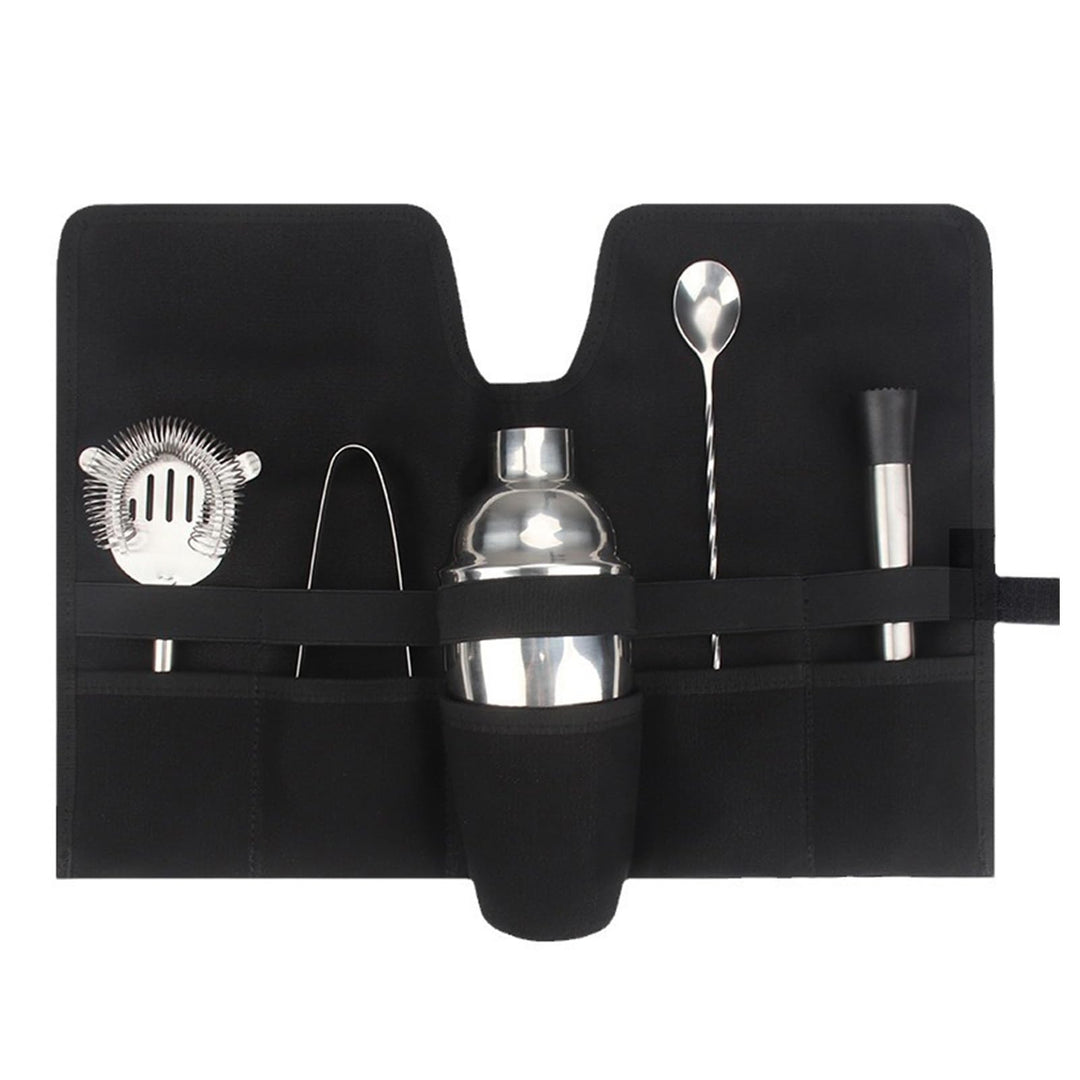 Tragetasche Cocktail-Set aus Segeltuch, Tragbar, Faltbar, Rollgurt, Professionelle Mixologie-Barkeep