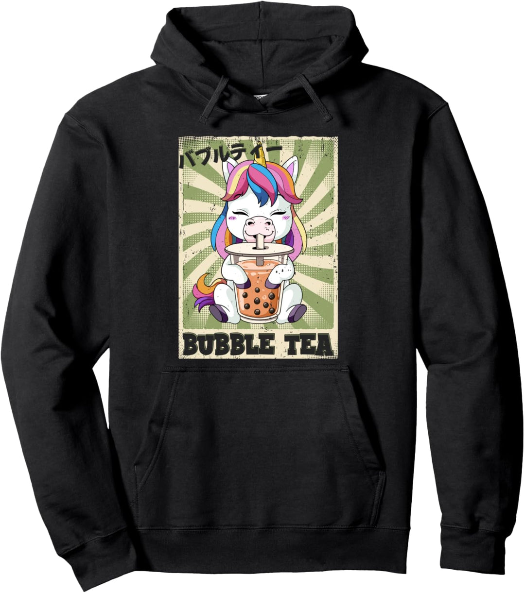 Boba Tea Einhorn Bubble Tea Pullover Hoodie