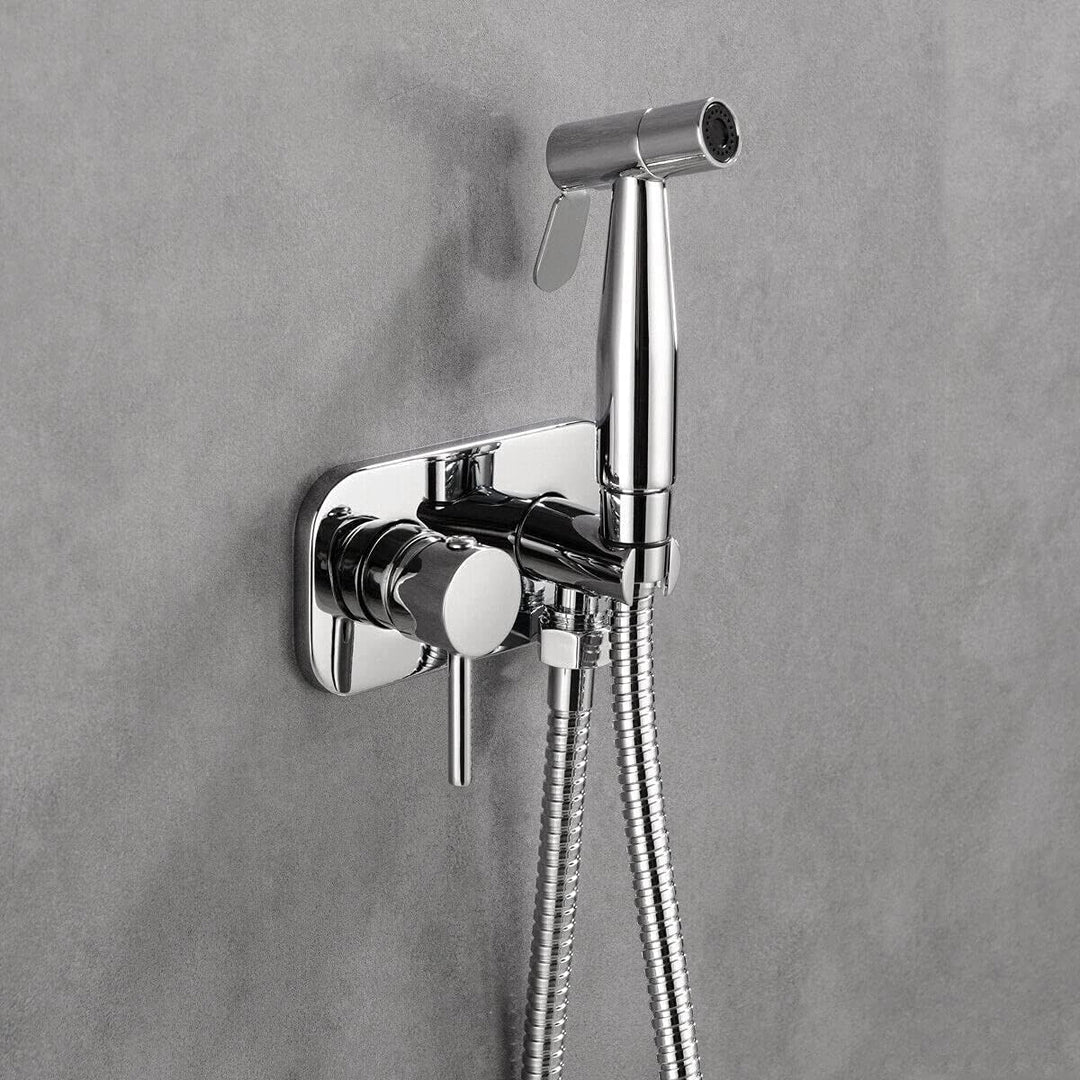 trustmi Messing verdeckter Hot und kalten Bidet Spritze Wasserhahn Kit, chrom