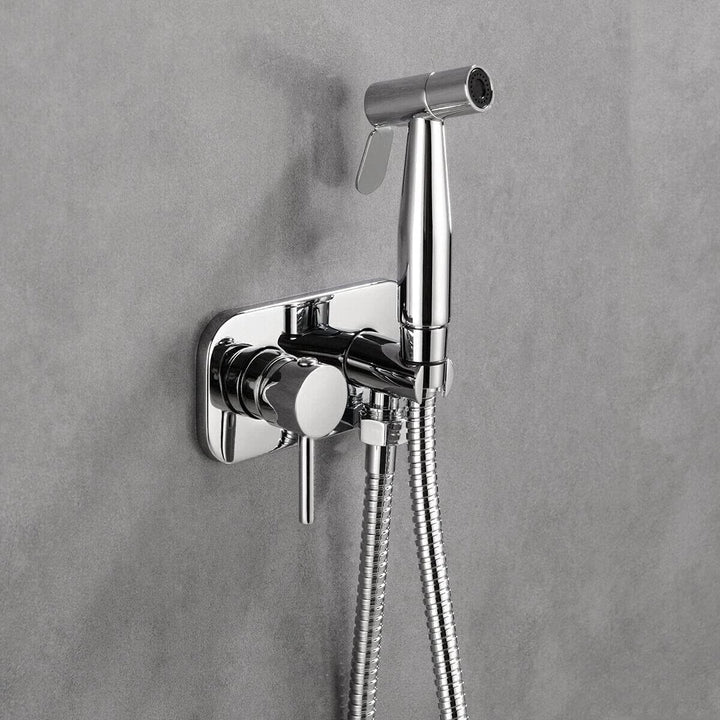 trustmi Messing verdeckter Hot und kalten Bidet Spritze Wasserhahn Kit, chrom