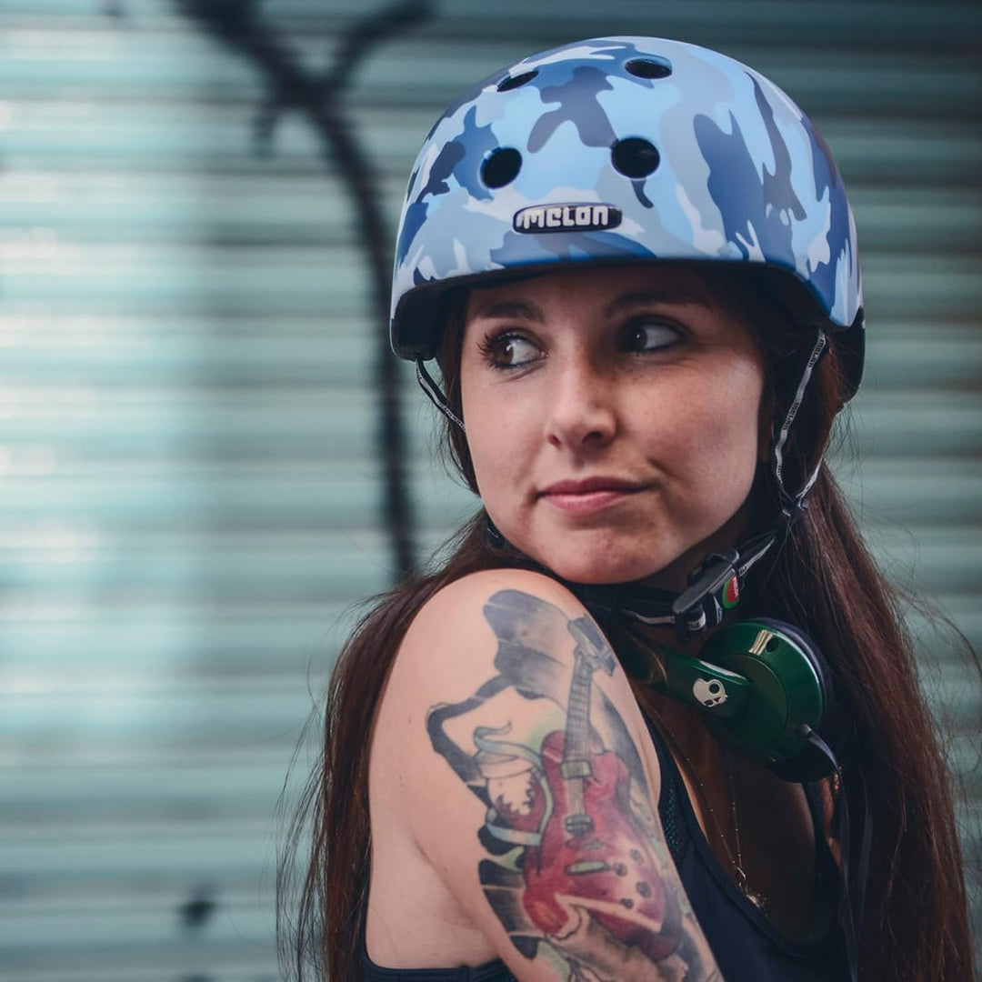 MELON Leichter Unisex Helm für Erwachsene und Kinder, Urban Active XXS-S Blau, XXS-S Blau