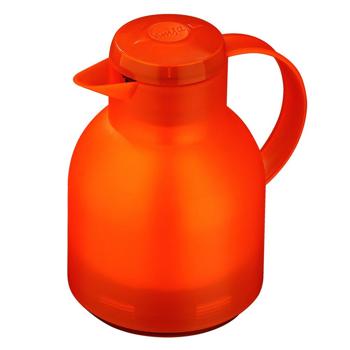 Emsa Samba Isolierkanne 504234 | 1 Liter | Quick Press Verschluss | 100% dicht | 12h heiss, 24h kalt