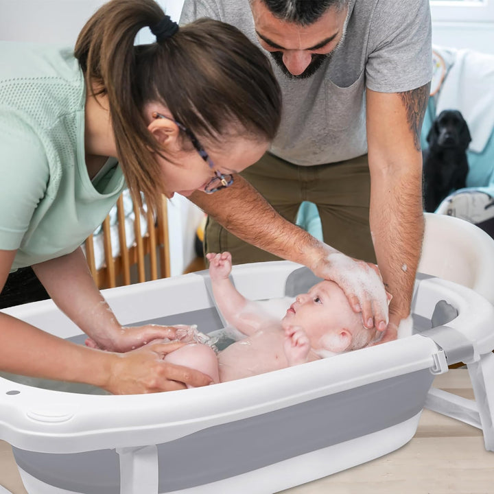 Faltbare Baby Badewanne, klappbare Babybadewanne, Rutschfeste Tragbare Reisedusche Badebecken mit ru