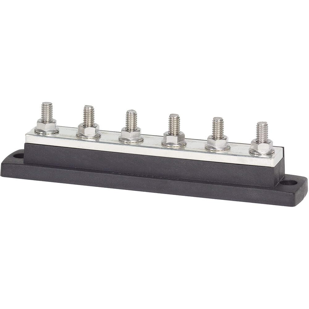 Blue Sea Systems Mini-Sammelschiene, 100 A, 1 Stück 250a, 6 Noppen ohne Abdeckung, 250a, 6 Noppen oh