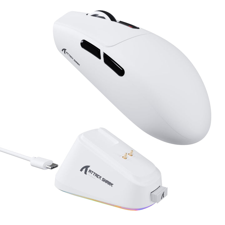 ATTACK SHARK G3PRO Gaming-Maus mit magnetischer Ladestation, PixArt PAW3311 Gaming-Sensor, Bluetooth