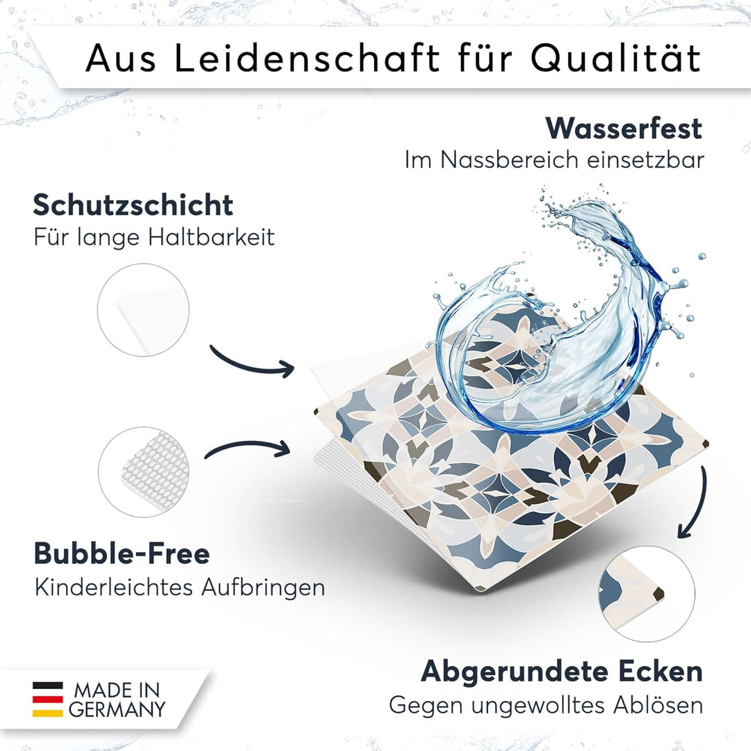 CREATISTO Mosaik-Fliesen Fliesensticker Fliesenfolie - Aufkleber Sticker für Wandfliesen I Stickerfl