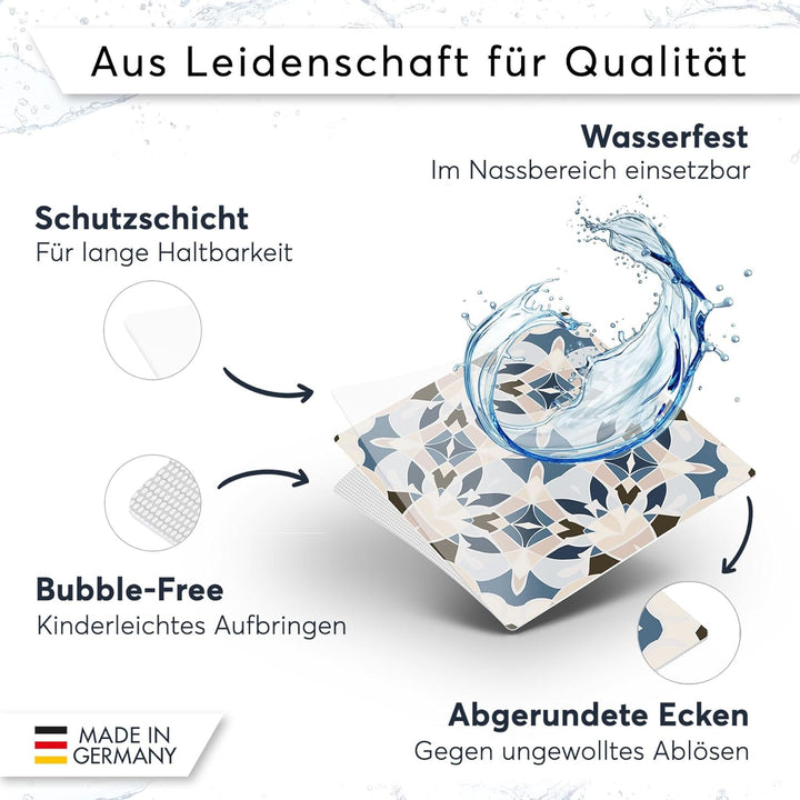CREATISTO Mosaik Klebefliesen Stickerfliesen Fliesenfolie - Aufkleber Folie für Fliesen I Stickerfli