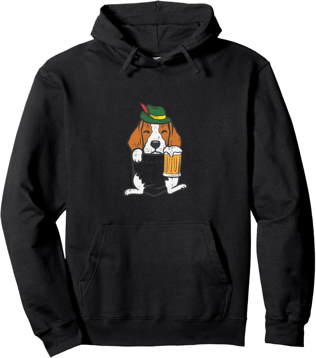 Pocket deutsch Beagle Füsse Oktoberfest Bayrisch Hund Herren Damen Pullover Hoodie