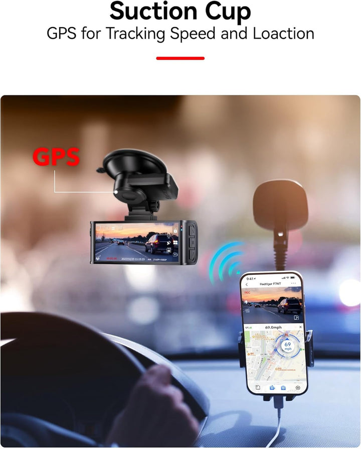Saugnapfhalterung für Redtiger F7N Dashcam mit GPS-Modul