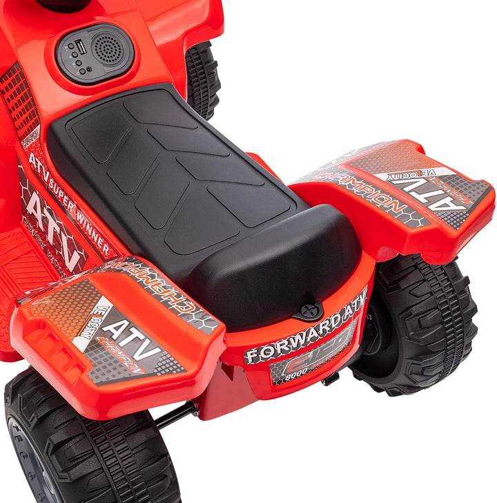 HOMCOM Kinder Quad Elektro 6V Kinderquad mit Vorwärtsfunktion, Musik, Elektro-Quad für Kinder 1,5-3