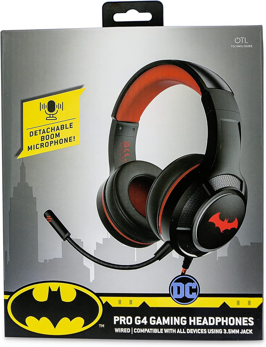 OTL Technologies DC0905 DC Comics Batman Pro G4 Wired Gaming Headphones Black