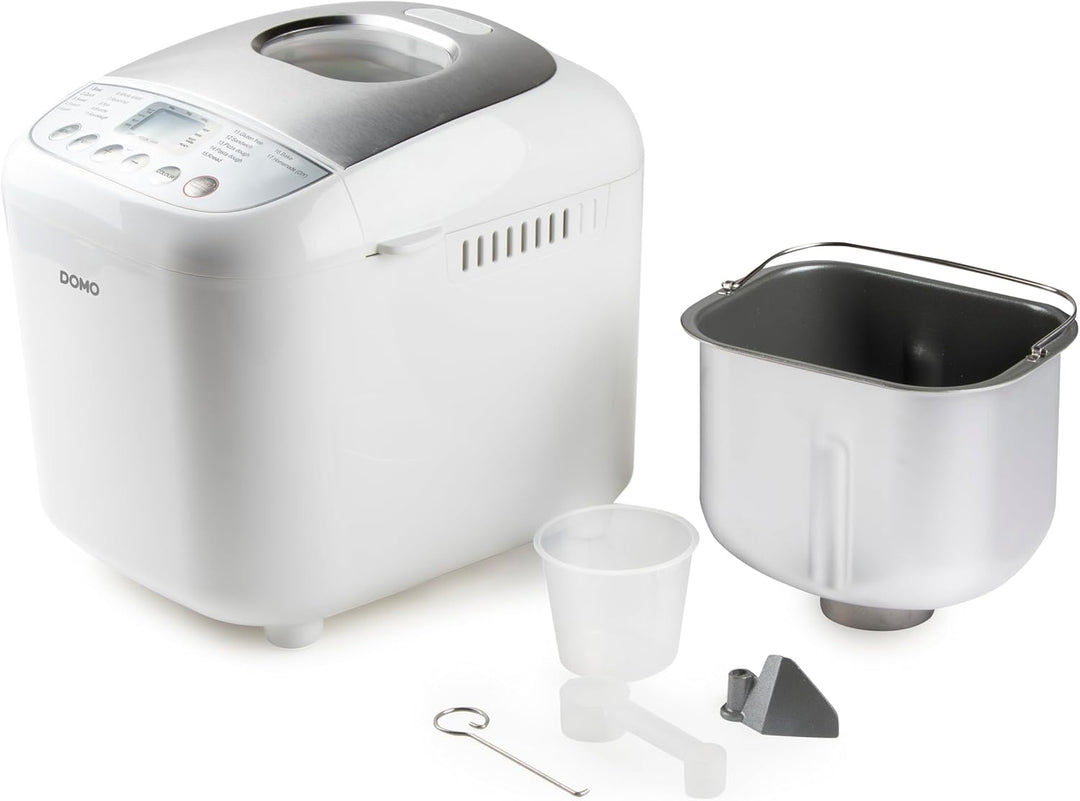 DOMO B3976 Brotbackautomat 500-750-1000gr - 17 Programme - inkl. glutenfreiem Programm - mit Timer -