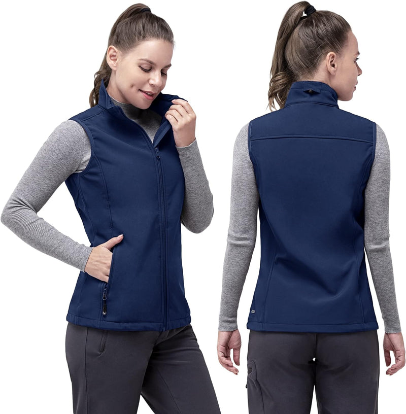 33,000ft Weste Damen Outdoor Leichte Softshell-Weste Ärmellose Jacke Winddichte Fleece Damenweste fü