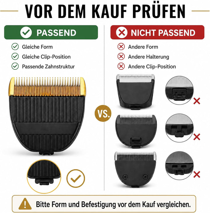 Poweka ER1611 Scherkopf Kompatibel mit Panasonic Haarschneidemaschine - Ersatzscherkopf WER 9902 X-T