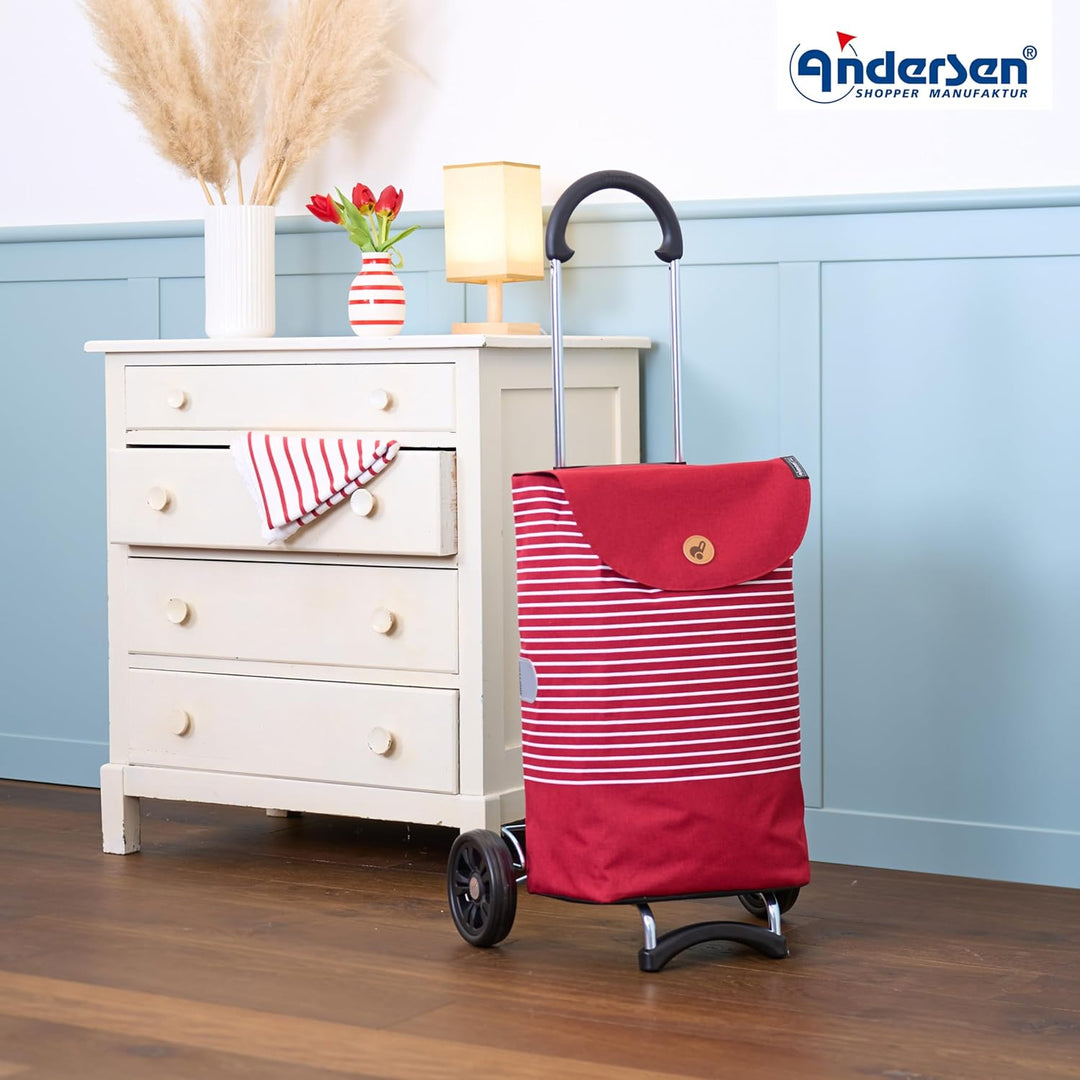 ANDERSEN Einkaufstrolley - Scala Shopper Tilde rot 37 L einkaufen, hochwertig, modern, klappbar, lei