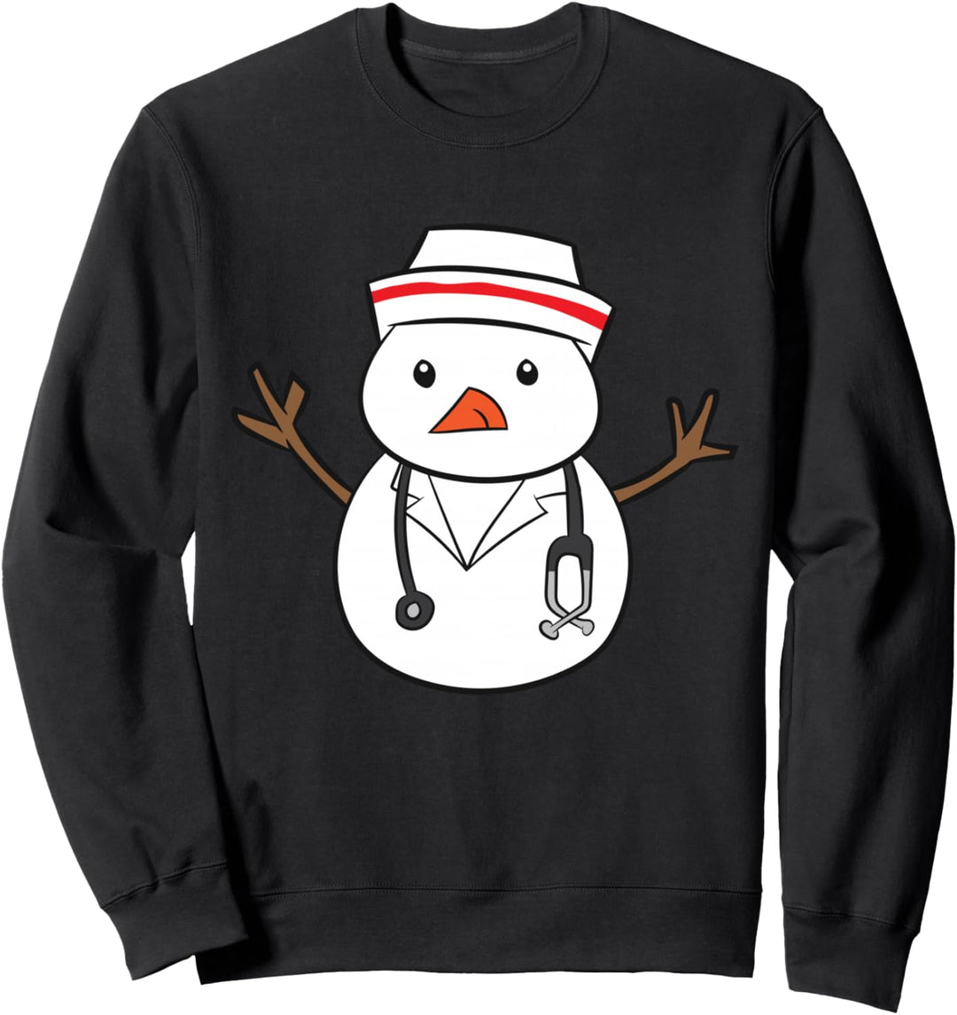 Schneemann Arzt Weihnachten Doktor Krankenschwester Arzt Sweatshirt