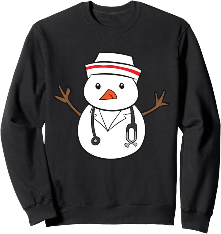 Schneemann Arzt Weihnachten Doktor Krankenschwester Arzt Sweatshirt