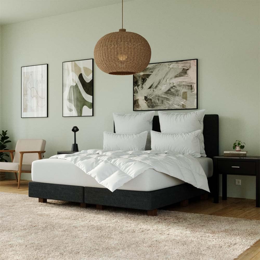 200x220 cm weiss - Wärmeklasse: normal - Komfort: normal - Kissengrösse: 80x80 cm 80x80 cm Bettdecke