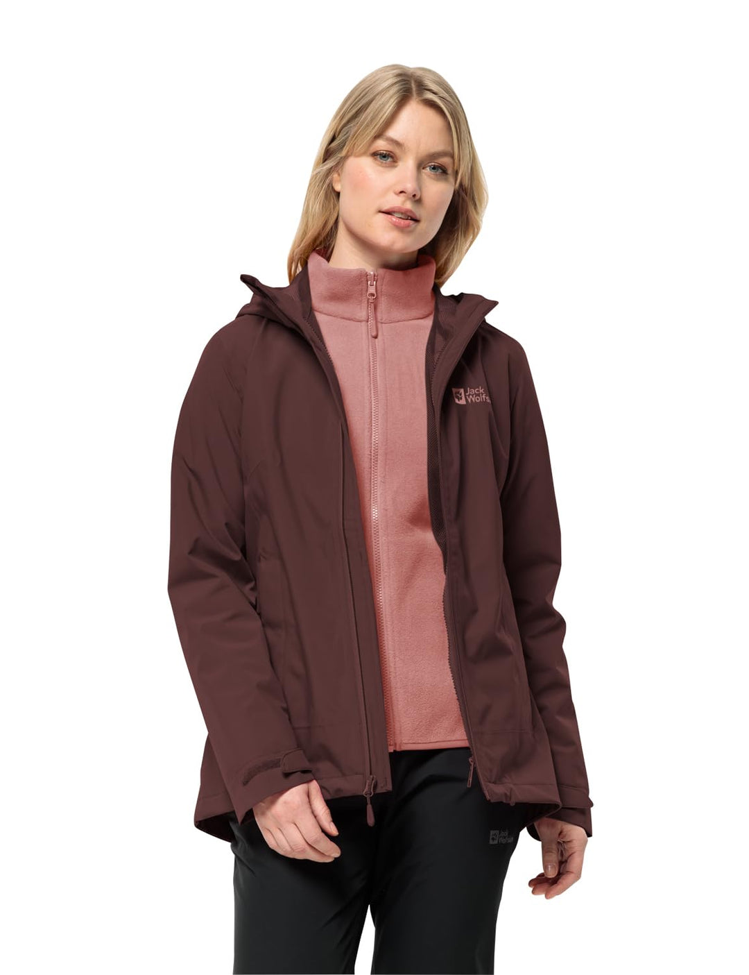 Jack Wolfskin Damen Moonrise 3in1 Jkt W Jacket XS dark maroon, XS dark maroon