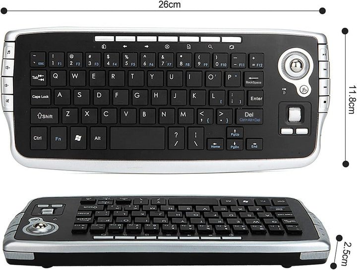 E30 2,4 GHz Wireless Keyboard mit Trackball Maus Scrollrad Fernbedienung für Android TV Box Smart TV