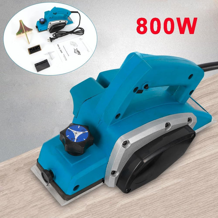 Elektrohobel, (800 W, bis 2mm Spantiefe, grosse Messerwelle, automatischer Parkschuh, inkl. Parallel