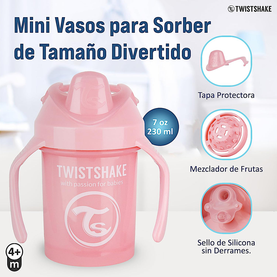 Twistshake Trinkbecher-Set - 3-teilig | 2x Becher 360-1x Minibecher | Auslaufsicherer Kinderbecher |