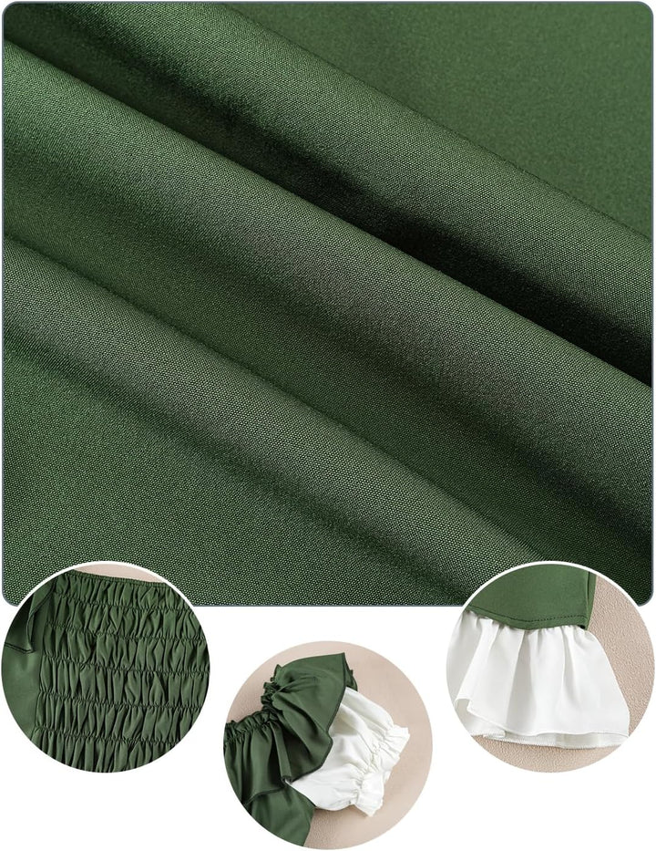 CR ROLECOS Renaissance Kleid Kurzarm Mittelalter Kleidung Damen Puffärmel Viktorianisches Ballkleid