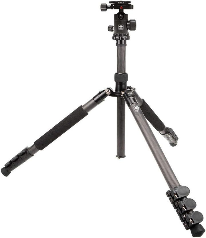 SIRUI AM-1204E+G-10K Carbon Dreibeinstativ mit Kugelkopf (Höhe: 147,8cm, Max. Traglast: 8kg) Carbon