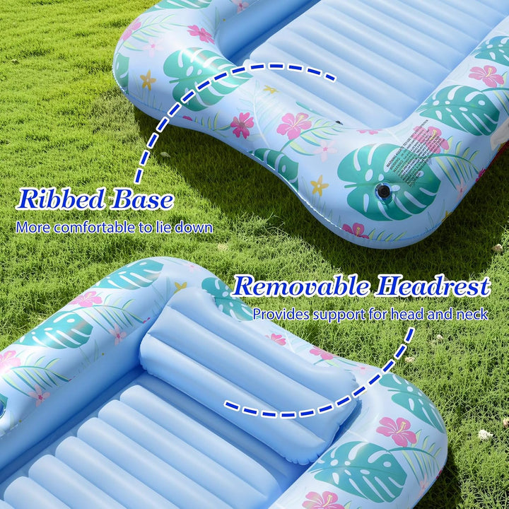 MoKo Tanning Pool Luftmatratze | Tannng Bed mit Getränkehalter, Loungesessel, Bräunungspool, Gross S
