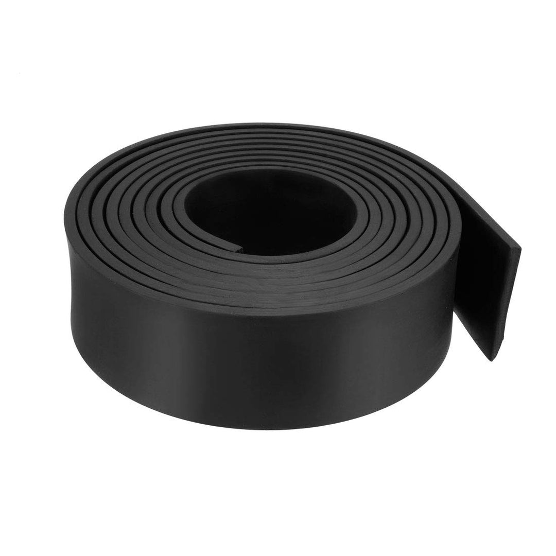 sourcing map Gummidichtung Gummistreifen Massiver Rechteck 50mm Breit, 5mm Dick, 3 Meter Lang, Schwa