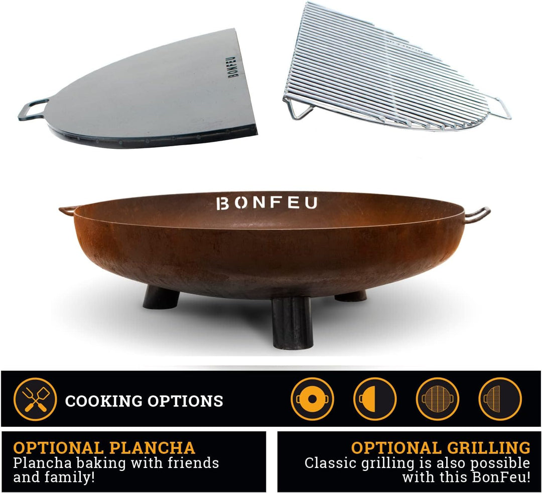 BonFeu BonBowl Plus Feuerschale 80cm - Feuerschalen für den Garten - Feuerstelle Outdoor - Feuerscha