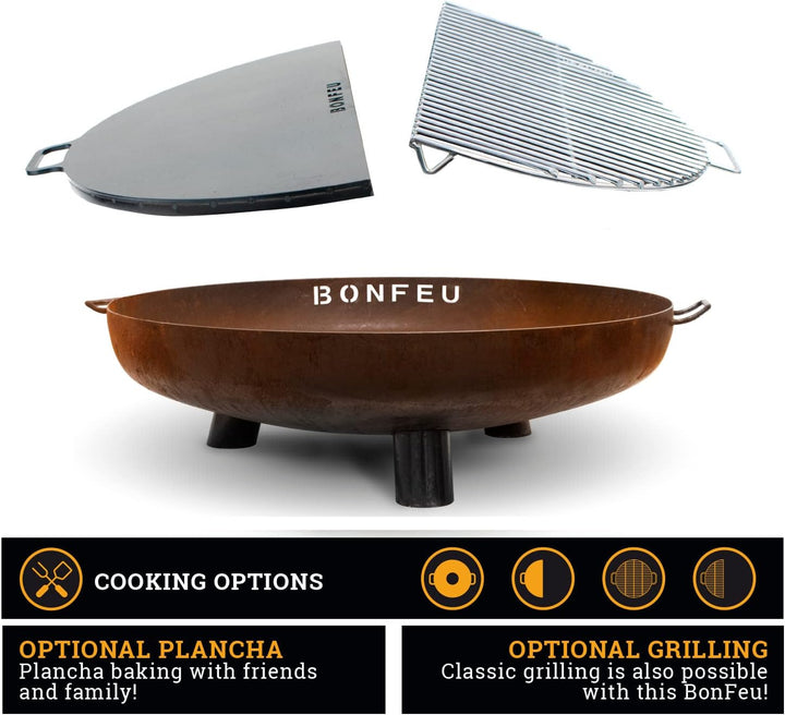 BonFeu BonBowl Plus Feuerschale 80cm - Feuerschalen für den Garten - Feuerstelle Outdoor - Feuerscha