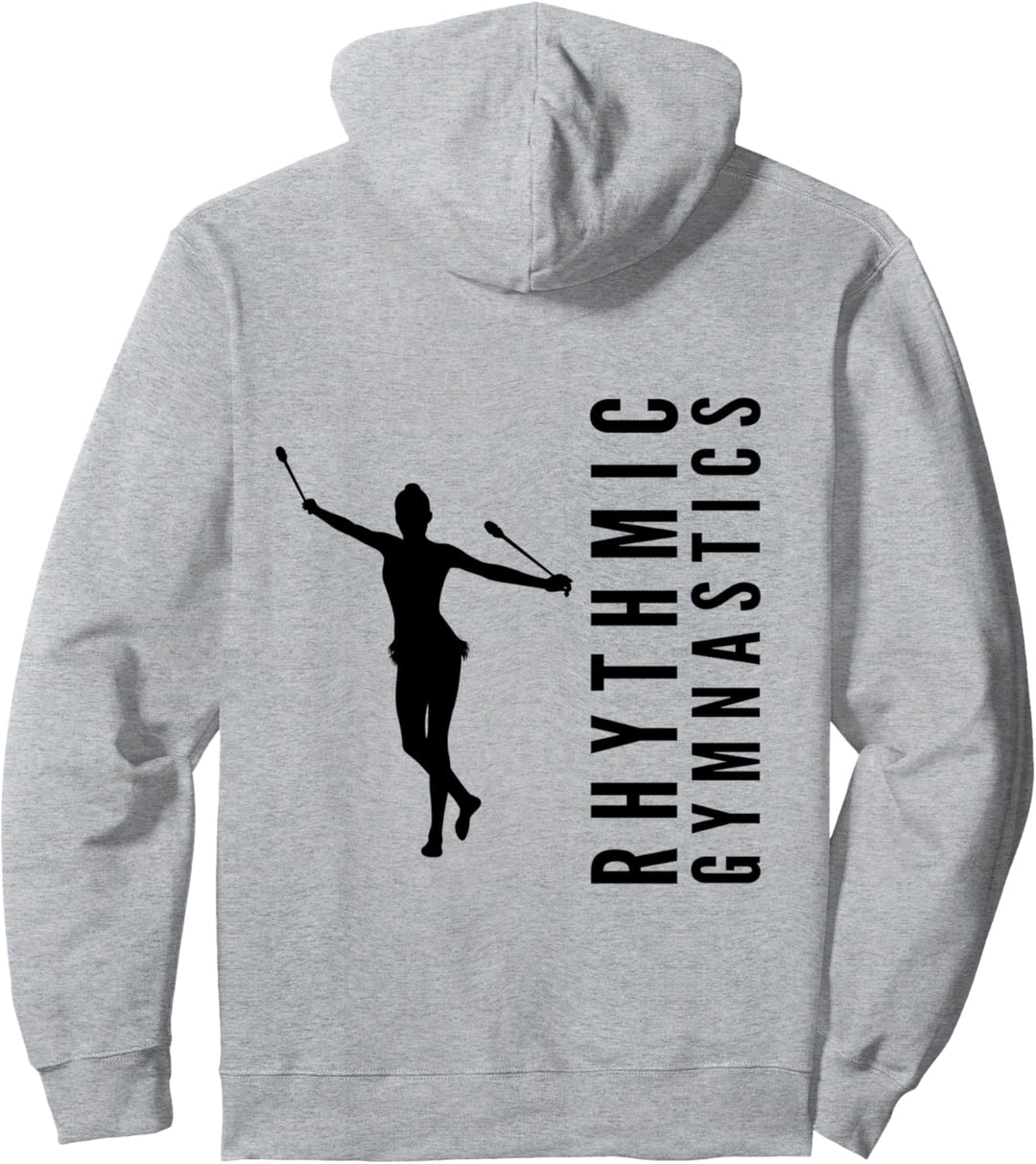 Rhythmische Sportgymnastik Gymnastin mit Keulen Gymnastik Pullover Hoodie