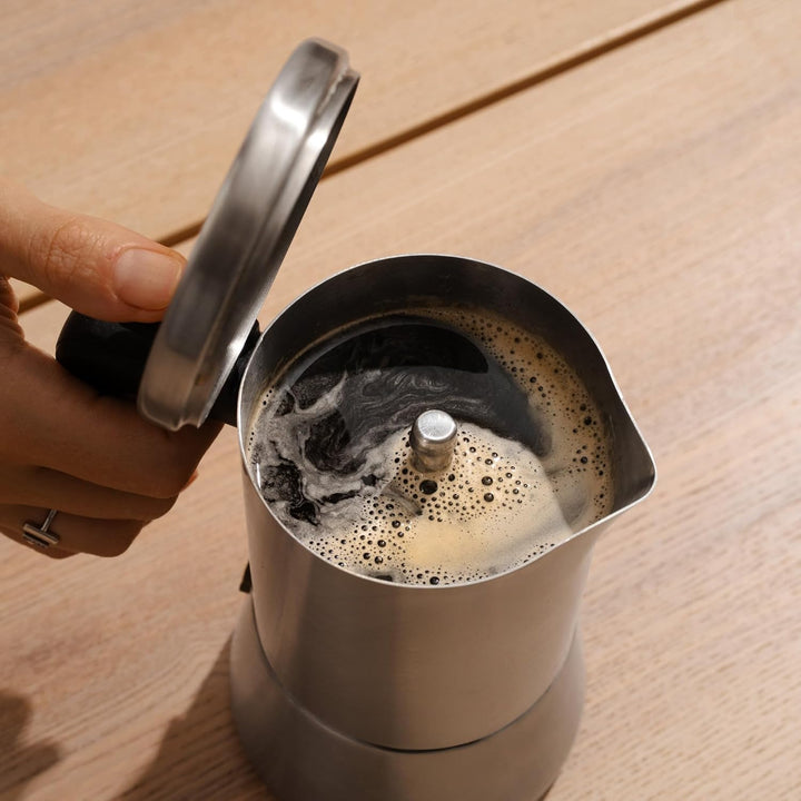 SILBERTHAL Espressokocher Edelstahl 200 ml - 4 Tassen - Induktionsgeeignet – Kaffeekocher für jeden