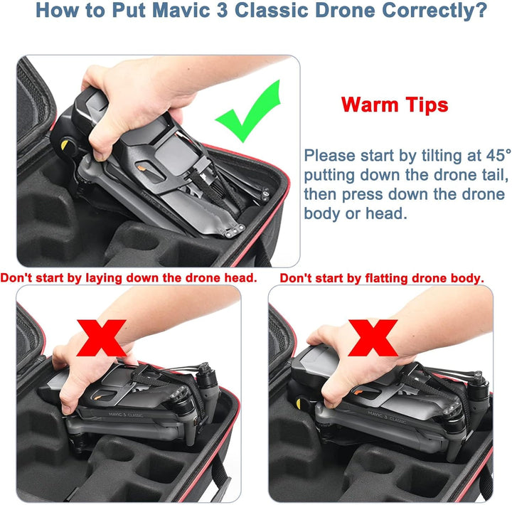 RLSOCO Tasche für DJI Mavic 3 Classic/Mavic 3 Fly More Combo/Cine Premium Combo - Passend für DJI RC