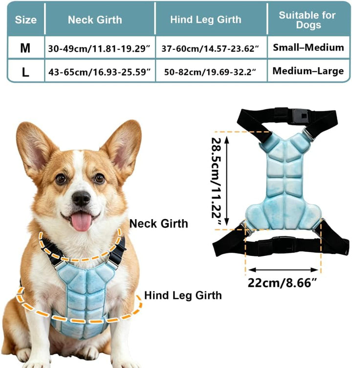 Hundekühlweste PCM Kühlgeschirr, Sommer Kühlmantel für Hunde, Atmungsaktive Kühlkleidung für Outdoor