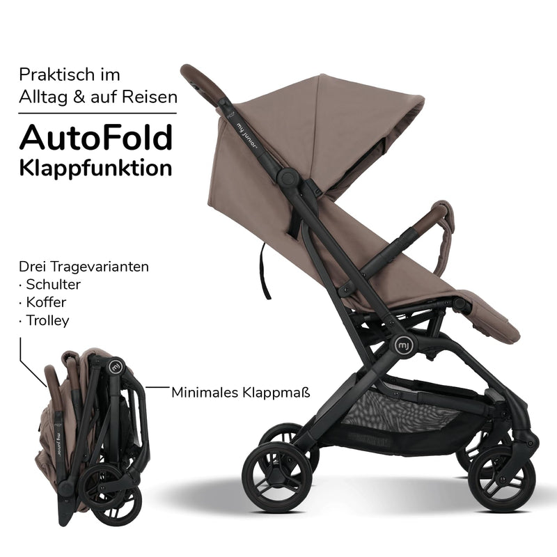 my junior® Buggy PICO² | bis 22kg | Einhand AutoFold-Klappmechanismus | Ergonomische Liegeposition n