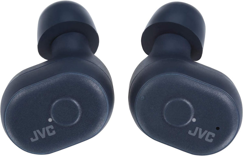 JVC HA-A10T-AU Truly Wireless In-Ear Bluetooth Kopfhörer mit Memory Foam Ohrstücken, Farbe Indigo-Bl