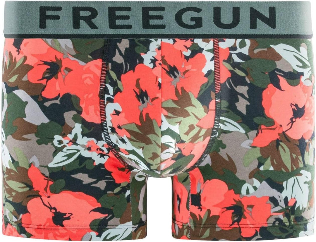 FREEGUN Herren Retroshorts (4er Pack) S Beige/Orange/Blau/Grün, S Beige/Orange/Blau/Grün