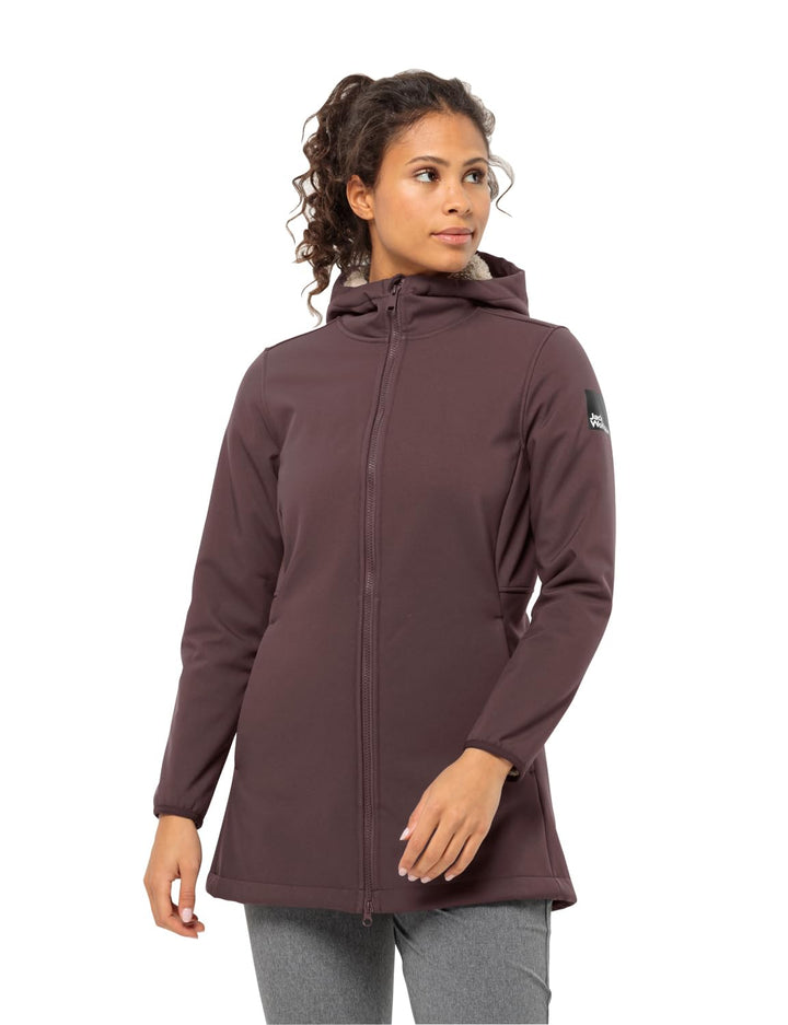 Jack Wolfskin Damen Windland Coat W Softshellmantel S boysenberry, S boysenberry