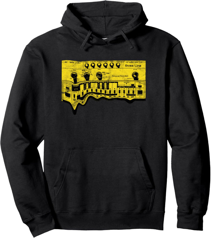 Vintage Acid Synthesizer Retro Bass Synth Studio Gear DJ Pullover Hoodie